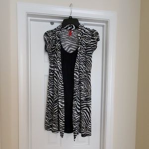 Juniors Zebra print mini dress